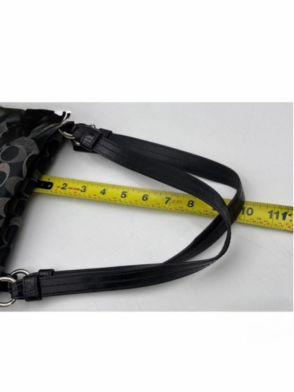 Coach Black Grey Signature C Jacquard Shoulder Bag - Picture 13 of 13